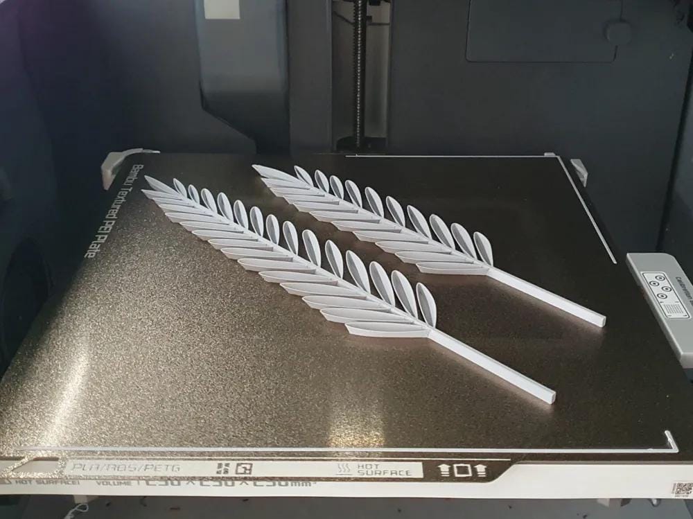 Moderne Feder-Dekoration | 3D Druck