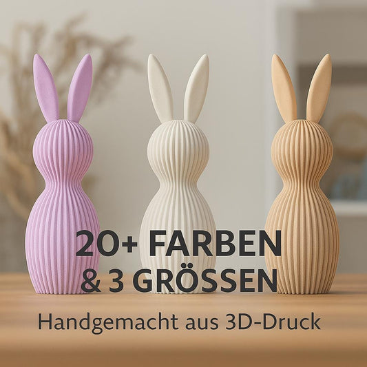 3D Osterhase Deko in 20+ Farben & 3 Größen | Ostergeschenk | Frühlingsdeko | 3D Druck Figur