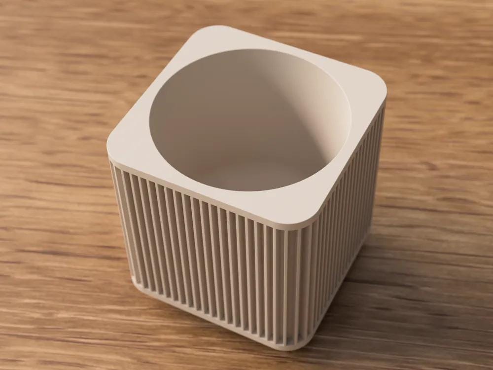 Shikaku Pflanztopf – Moderner 3D-gedruckter Übertopf | Minimalistisch & geometrisch | Indoor Deko für Pflanzenliebhaber aus PLA, Kunststoff – 3D-Druck von G3DprintsDE