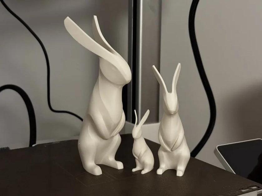 Minimalistischer 3D Osterhase – 3D-gedruckte Hasenfigur aus PLA | Moderne Osterdeko | Frühling Dekofigur | Hasen Deko