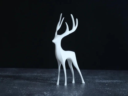 3D Hirsch Figur – Minimalistische Dekofigur im Skandi-Stil | 3D-gedruckte Hirschskulptur aus PLA | Wohnzimmer Deko | Tierfigur modern aus PLA, Kunststoff – 3D-Druck von G3DprintsDE