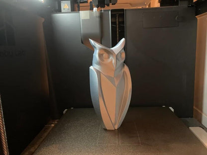 3D Eulenfigur – Minimalistische Deko Eule aus PLA | Moderne Tierfigur für Regal, Tisch oder Fensterbank | Skandinavische Eulenskulptur aus PLA, Kunststoff – 3D-Druck von G3DprintsDE