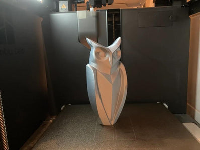3D Eulenfigur – Minimalistische Deko Eule aus PLA | Moderne Tierfigur für Regal, Tisch oder Fensterbank | Skandinavische Eulenskulptur aus PLA, Kunststoff – 3D-Druck von G3DprintsDE