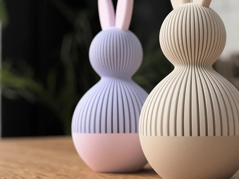 Japandi Bunny Geschenkbox | Osterei Dose mit Hasenohren | Osterdeko modern 3D Druck | Minimalistische Geschenkverpackung
