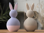 Japandi Bunny Geschenkbox | Osterei Dose mit Hasenohren | Osterdeko modern 3D Druck | Minimalistische Geschenkverpackung