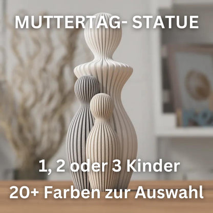 Muttertags Figur | Moderne Skulptur Muttertag | 3D Druck Familienfigur | Geschenk zur Geburt | Minimalistische Deko aus PLA, Kunststoff – 3D-Druck von G3DprintsDE