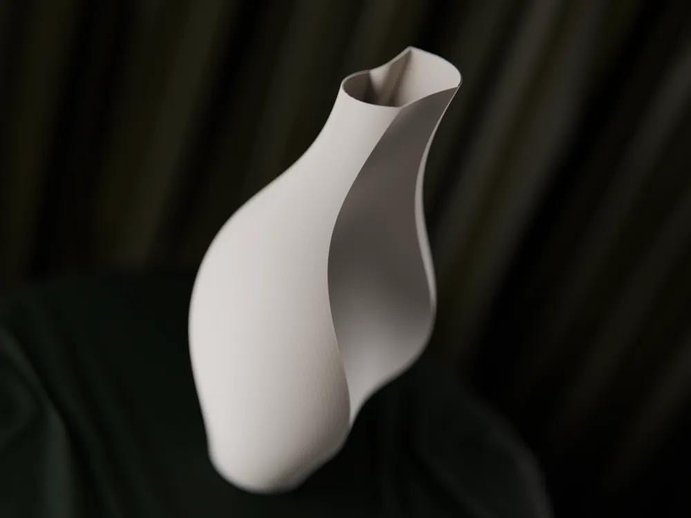 Minimalistische Vase 3D Druck | Slit Design Blumenvase | Moderne Skandi Deko | Trockenblumen Vase | Japandi Wohnaccessoire