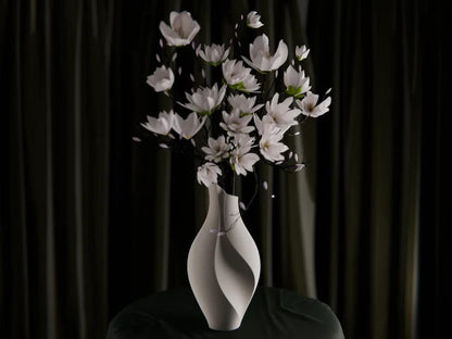 Minimalistische Vase 3D Druck | Slit Design Blumenvase | Moderne Skandi Deko | Trockenblumen Vase | Japandi Wohnaccessoire