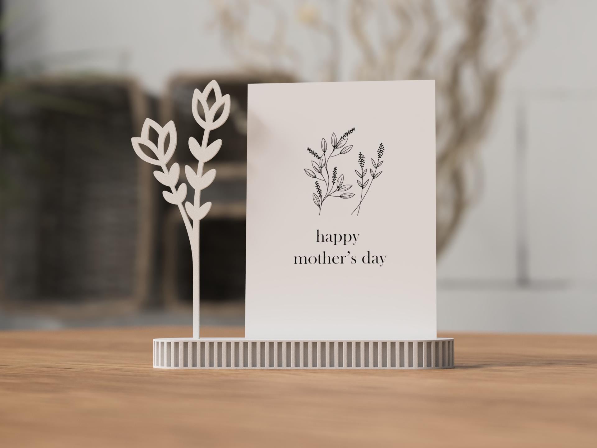 Muttertags-Foto-Kartenhalter – 3D-gedruckter Herzständer für Fotos & Karten | Geschenk für Mama | Dekoration zum Muttertag aus PLA, Kunststoff – 3D-Druck von G3DprintsDE