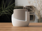 Japandi Pflanztopf | Skandinavisch Minimalistisch | 3D-gedruckt aus PLA | Modernes Design Deko | Handmade Blumentopf aus PLA, Kunststoff – 3D-Druck von G3DprintsDE