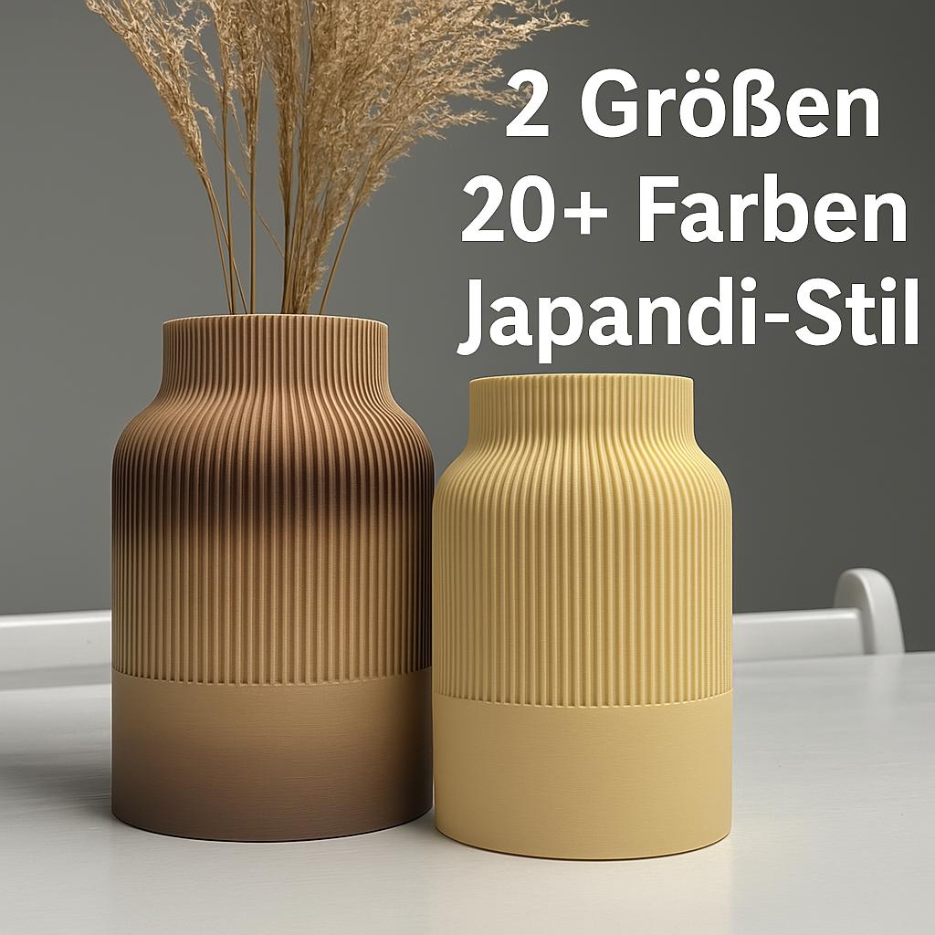 moderne Japandi Vasen | 2 Größen | 3D Druck