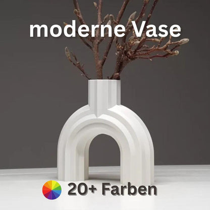 3D-gedruckte Vase „Modern“ – Elegantes Rippendesign, Wasserdicht, Minimalistische Deko, Über 20 Farben verfügbar aus PLA, Kunststoff – 3D-Druck von G3DprintsDE