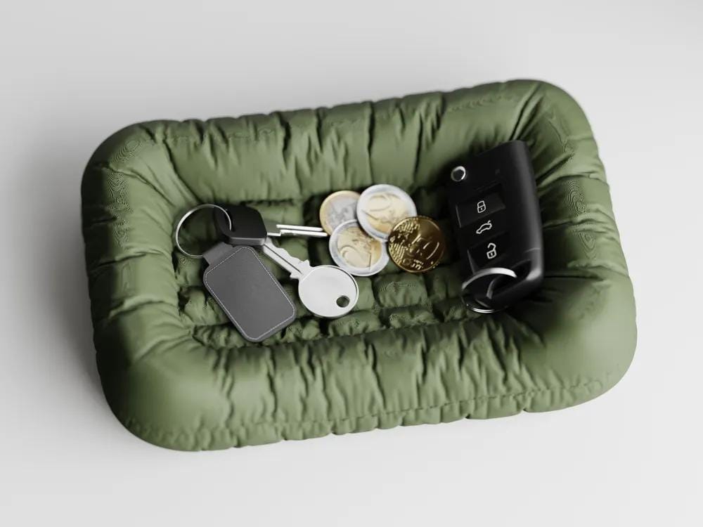 Schlüssel Couch – Stilvoller Schlüssel-Organizer für den Eingangsbereich | 3D-gedruckte Schlüsselablage