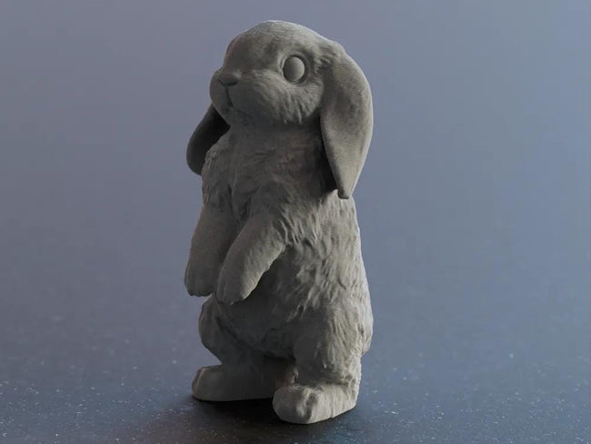 Süßer Osterhase mit hängenden Ohren – 3D-gedruckte Skulptur für Frühling & Deko
