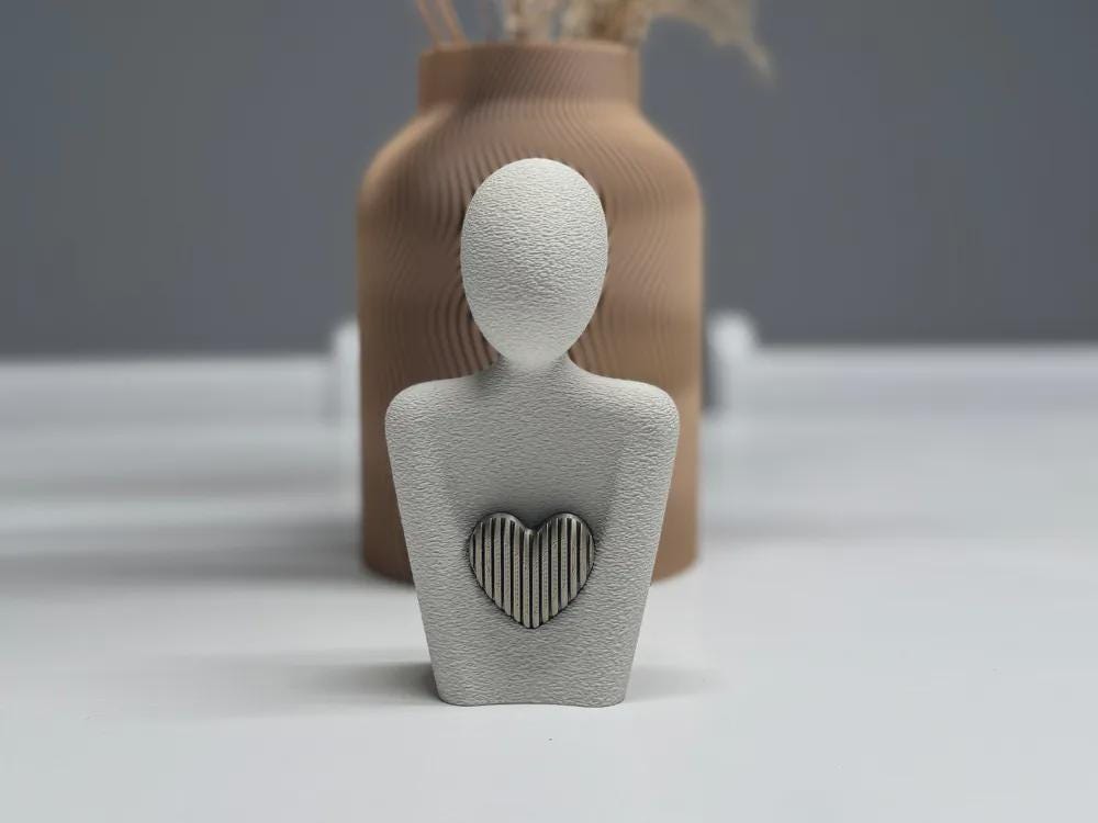 Mother’s Day Statue – 3D-gedruckte Mutter-Kind-Figur mit Herz | Geschenk zum Muttertag | 20+ Farben