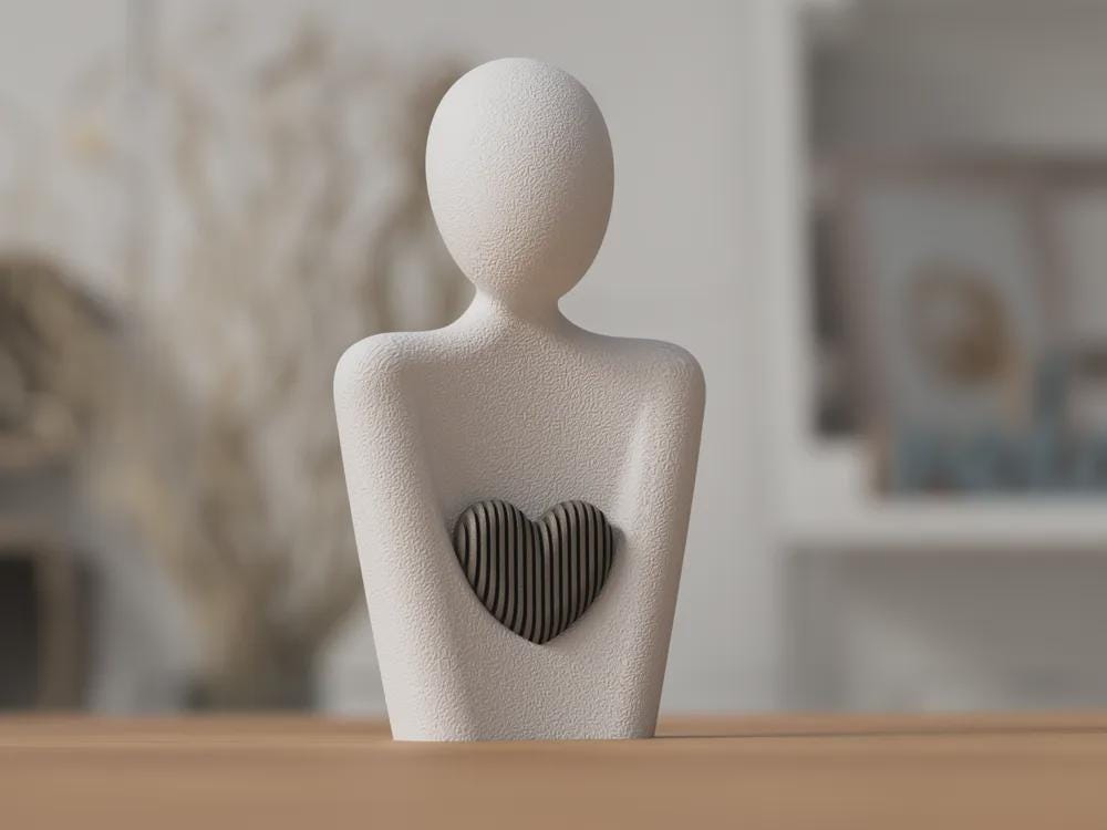 Mother’s Day Statue – 3D-gedruckte Mutter-Kind-Figur mit Herz | Geschenk zum Muttertag | 20+ Farben