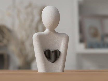 Mother’s Day Statue – 3D-gedruckte Mutter-Kind-Figur mit Herz | Geschenk zum Muttertag | 20+ Farben