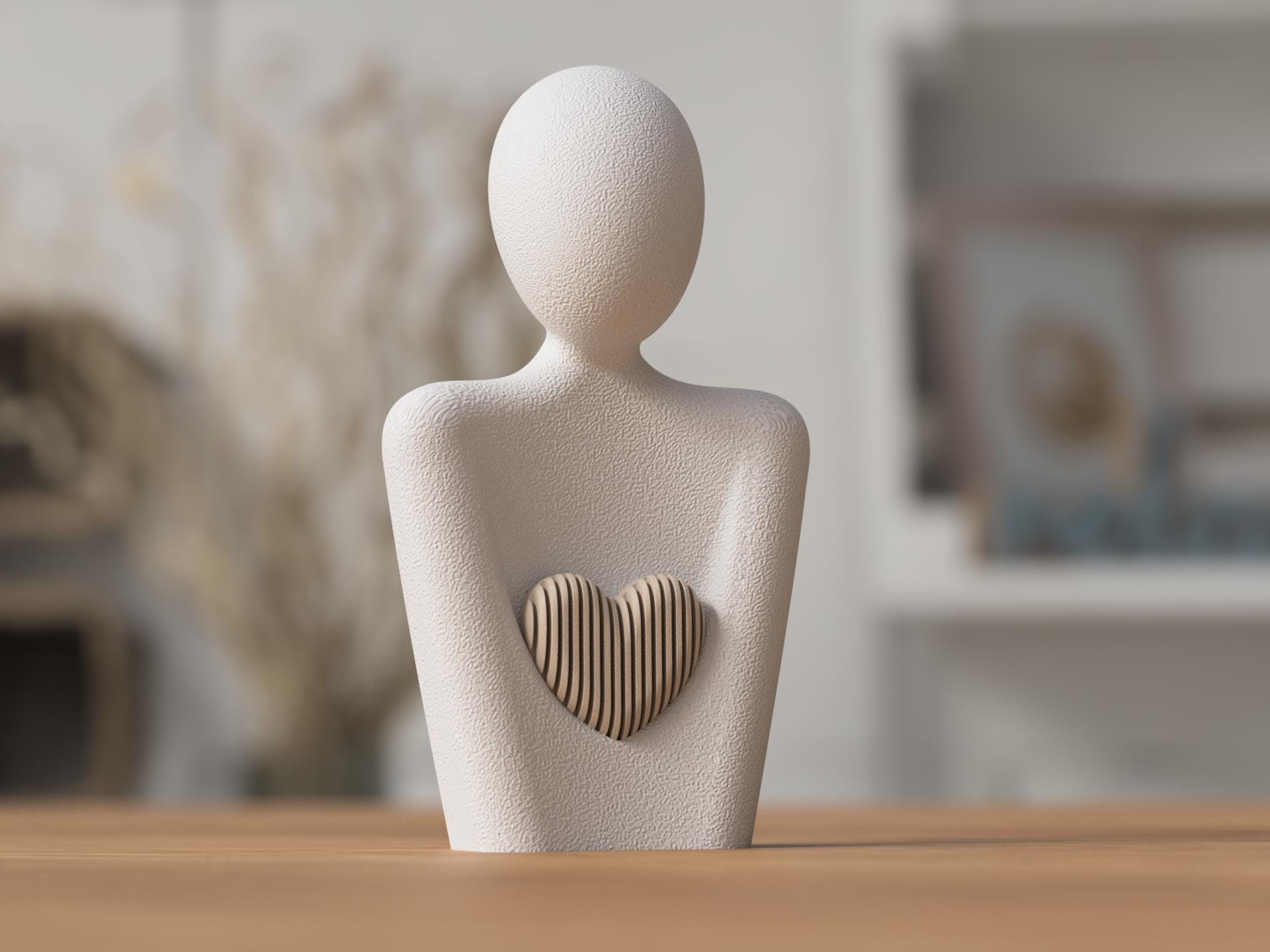 Mother’s Day Statue – 3D-gedruckte Mutter-Kind-Figur mit Herz | Geschenk zum Muttertag | 20+ Farben