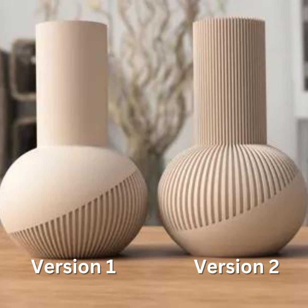 3D-gedruckte Tama Vasen – Skandinavisch-japanisches Design, 2 Varianten á 3 Größen bis 320 mm Höhe, für Trockenblumen, über 20 Farben aus PLA, Kunststoff – 3D-Druck von G3DprintsDE