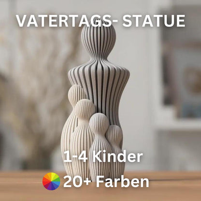 Vatertags Figur | Moderne Skulptur Muttertag | 3D Druck Familienfigur | Geschenk zur Geburt | Minimalistische Deko aus PLA, Kunststoff – 3D-Druck von G3DprintsDE