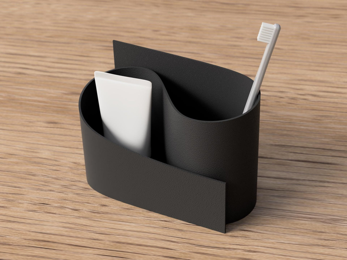 Moderner 3D-gedruckter Badezimmer Organizer – Schreibtisch- oder Badablage | 2 Oberflächenprofile | 2 Größen