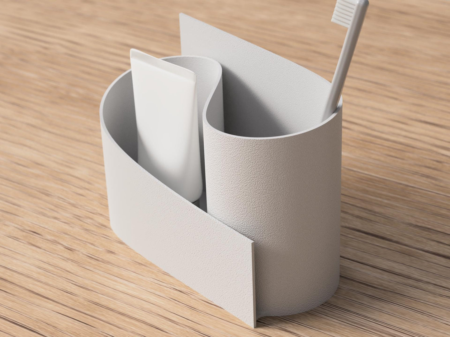 Moderner 3D-gedruckter Badezimmer Organizer – Schreibtisch- oder Badablage | 2 Oberflächenprofile | 2 Größen