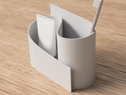 Moderner 3D-gedruckter Badezimmer Organizer – Schreibtisch- oder Badablage | 2 Oberflächenprofile | 2 Größen