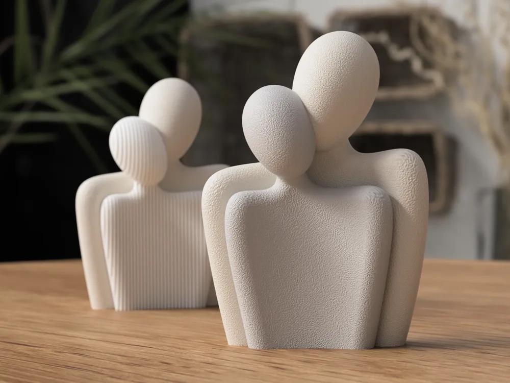 Valentine's Day Statue – 3D-gedruckte Liebesskulptur | Romantisches Geschenk | 135 mm Höhe