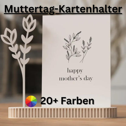 Muttertags-Foto-Kartenhalter – 3D-gedruckter Herzständer für Fotos & Karten | Geschenk für Mama | Dekoration zum Muttertag aus PLA, Kunststoff – 3D-Druck von G3DprintsDE