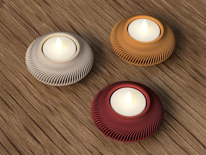 3D-gedruckter Teelichthalter „Lunar Blossom“ – Chinesisches Neujahr Deko, LED Kerzenhalter, Festliches Design, 20+ Farben aus PLA, Kunststoff – 3D-Druck von G3DprintsDE