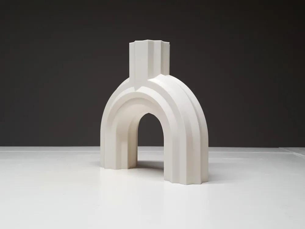 3D-gedruckte Vase „Modern“ – Elegantes Rippendesign, Wasserdicht, Minimalistische Deko, Über 20 Farben verfügbar aus PLA, Kunststoff – 3D-Druck von G3DprintsDE