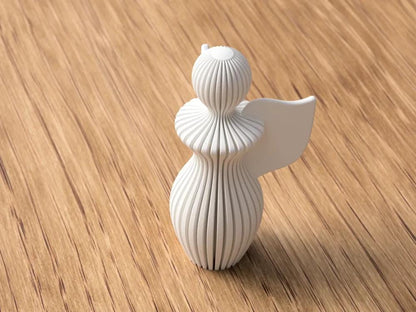 3D-gedruckte Engelstatue – Moderne Engelsfigur mit nahtlosem Muster, stilvolle Dekoration, 130 mm Höhe, 20+ Farben aus PLA, Kunststoff – 3D-Druck von G3DprintsDE