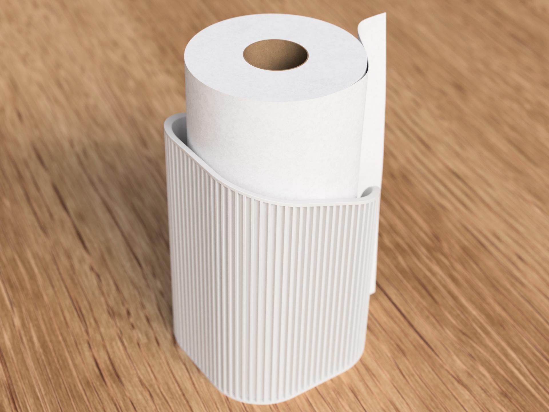Papierrollenhalter „Japandi“ | Moderner Küchenrollenständer aus 3D-Druck | Minimalistisches Design | 20+ Farben | Handgefertigt