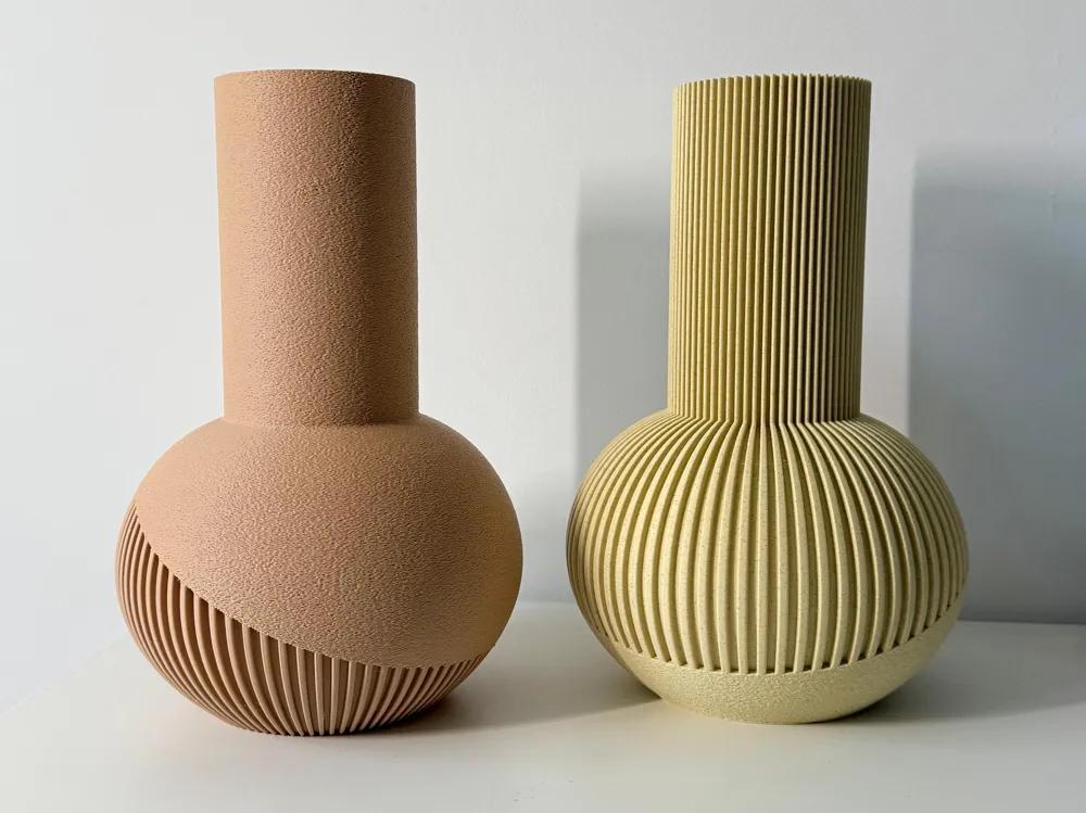 3D-gedruckte Tama Vasen – Skandinavisch-japanisches Design, 2 Varianten á 3 Größen bis 320 mm Höhe, für Trockenblumen, über 20 Farben aus PLA, Kunststoff – 3D-Druck von G3DprintsDE