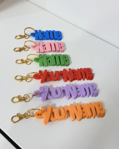 Personalisierter 3D-gedruckter Namensschlüsselanhänger – Mehrfarbig, individuell gestaltbar, Geschenkidee