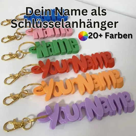 Personalisierter 3D-gedruckter Namensschlüsselanhänger – Mehrfarbig, individuell gestaltbar, Geschenkidee