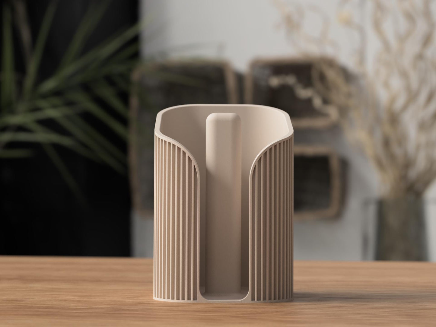 Papierrollenhalter „Japandi“ | Moderner Küchenrollenständer aus 3D-Druck | Minimalistisches Design | 20+ Farben | Handgefertigt