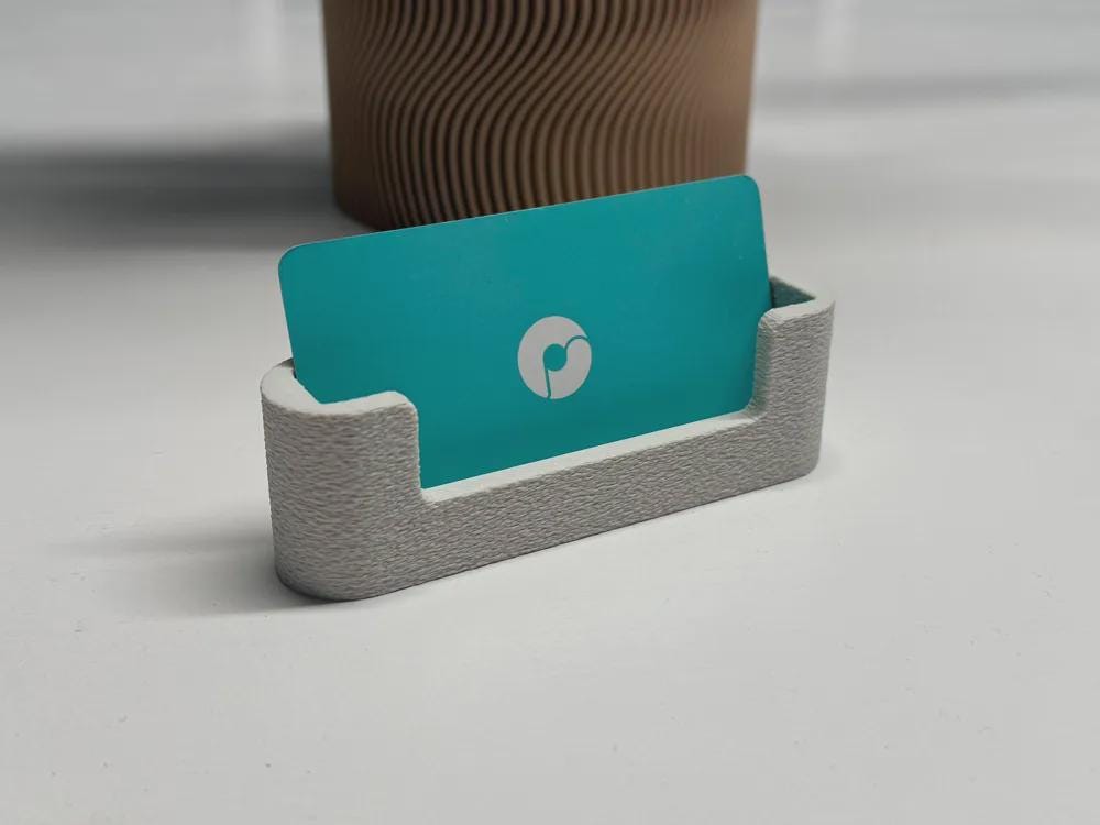 Business Card Holder 3D gedruckt moderner Visitenkartenhalter Japandi oder Strukturiert 92 mm Kartenformat aus PLA, Kunststoff – 3D-Druck von G3DprintsDE