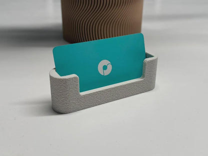 Business Card Holder 3D gedruckt moderner Visitenkartenhalter Japandi oder Strukturiert 92 mm Kartenformat aus PLA, Kunststoff – 3D-Druck von G3DprintsDE