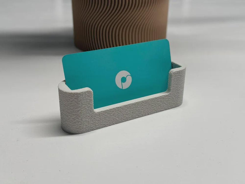 Business Card Holder 3D gedruckt moderner Visitenkartenhalter Japandi oder Strukturiert 92 mm Kartenformat aus PLA, Kunststoff – 3D-Druck von G3DprintsDE