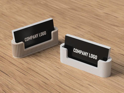 Business Card Holder 3D gedruckt moderner Visitenkartenhalter Japandi oder Strukturiert 92 mm Kartenformat aus PLA, Kunststoff – 3D-Druck von G3DprintsDE