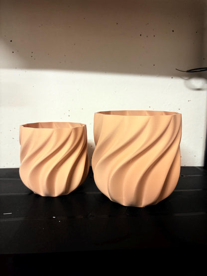 Plant Pot – 3D-gedruckter Blumentopf mit geschwungenen Rillen | 20+ Farben | 4 Varianten aus PLA, Kunststoff – 3D-Druck von G3DprintsDE