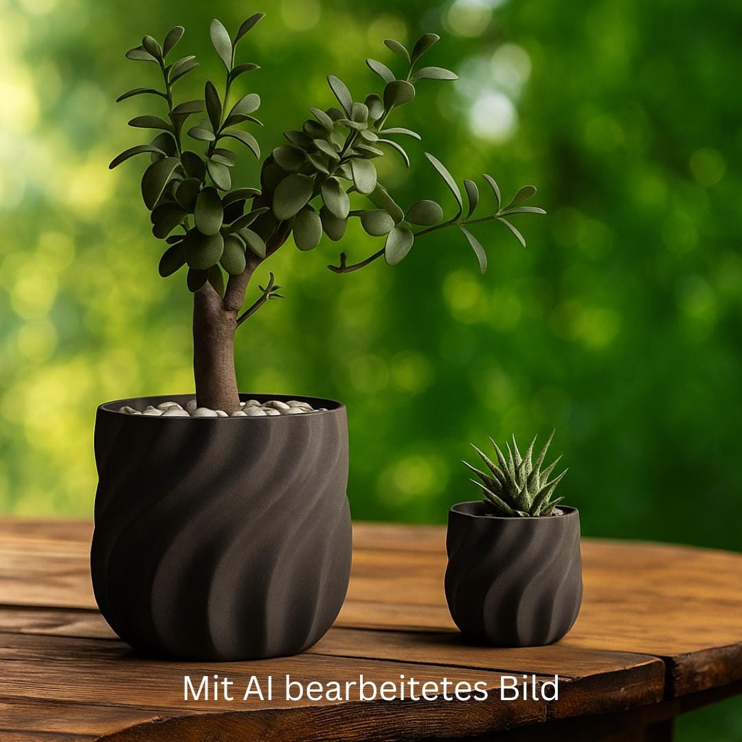 Plant Pot – 3D-gedruckter Blumentopf mit geschwungenen Rillen | 20+ Farben | 4 Varianten aus PLA, Kunststoff – 3D-Druck von G3DprintsDE