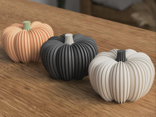 Halloween Pumpkin Tealight Deko – 3D‑gedruckte Kürbislampe, LED-kompatibel, 3 Größen