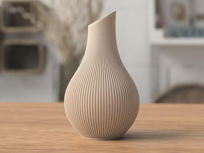 Japandi Vase „Shizu“ – 3D-gedruckt | Minimalistische Deko | Skandinavisches Design | Modern | Handgefertigt aus PLA