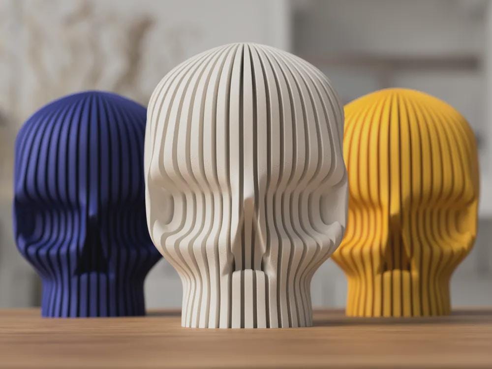 Schädel Teelichthalter – 3D-gedruckt | Gothic Deko | Halloween Kerzenhalter | Skull Candle Holder | Handgefertigt aus PLA