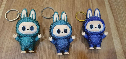 Labubu Schlüsselanhänger – 3D-gedruckt | 7 cm Figur mit beweglichen Augen | Geschenkidee | Fanartikel | Anime Deko