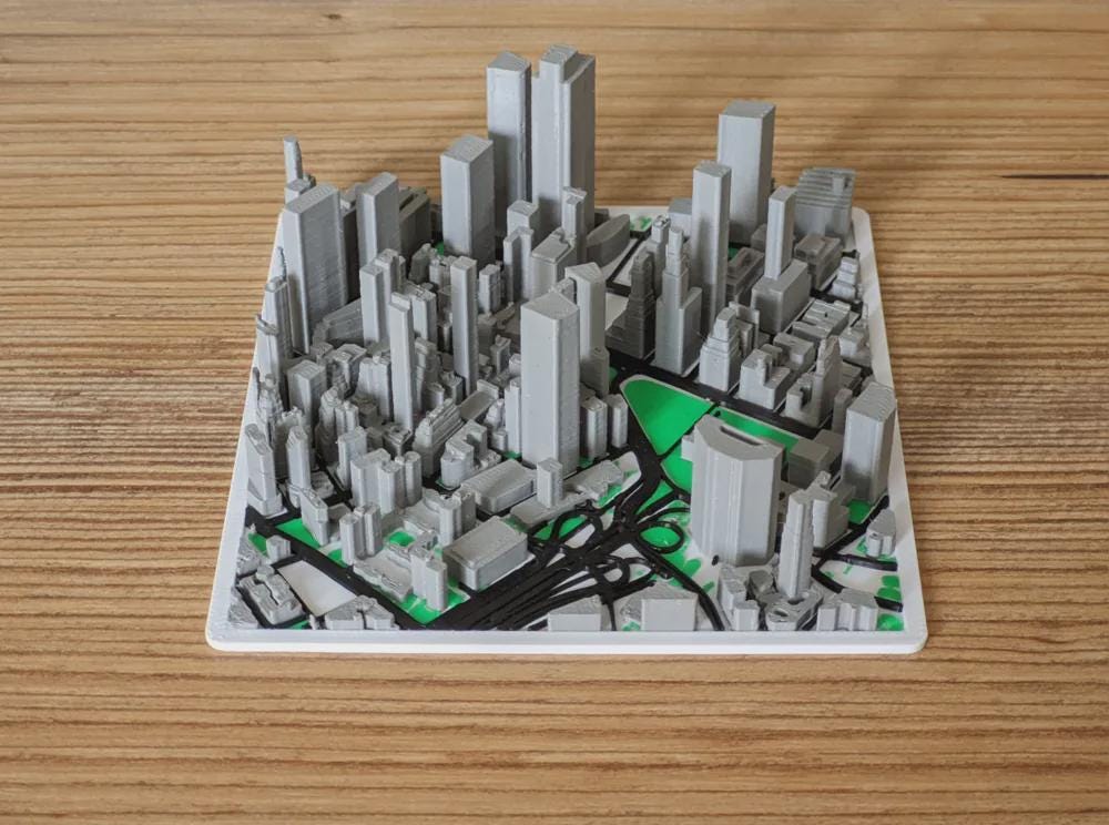 Personalisierte 3D-Karte – Stadtmodell als Deko | Dein Wunschort als 3D-Druck | Geschenkidee | Karte als Relief | Handmade in Germany