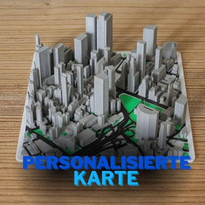 Personalisierte 3D-Karte – Stadtmodell als Deko | Dein Wunschort als 3D-Druck | Geschenkidee | Karte als Relief | Handmade in Germany