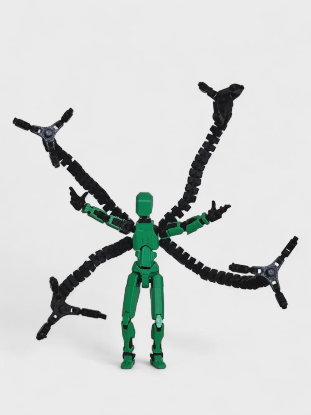 Dummy Octopus – 3D-gedruckte Tentakel-Figur kompatibel mit Dummy 13 – beweglich, sammelbar, custom Actionfigur Zubehör